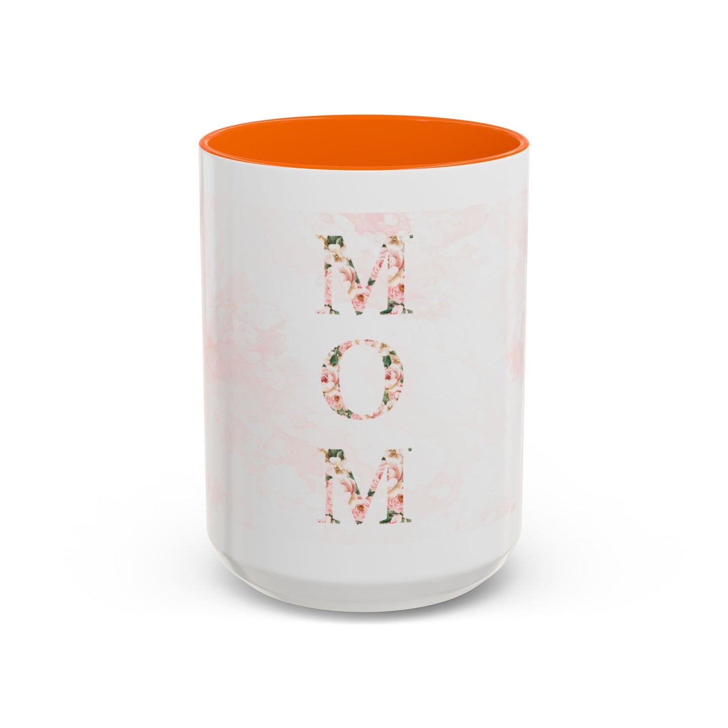 Mom Floral Accent Coffee Mug — Pink Roses Mother's Day Gift (11/15oz)