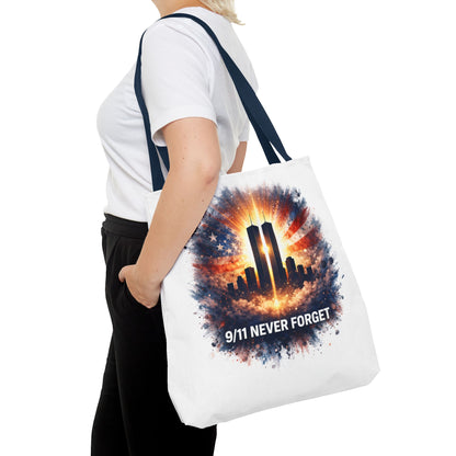 9/11 Never Forget Memorial Tote Bag — Twin Towers Tribute Tote
