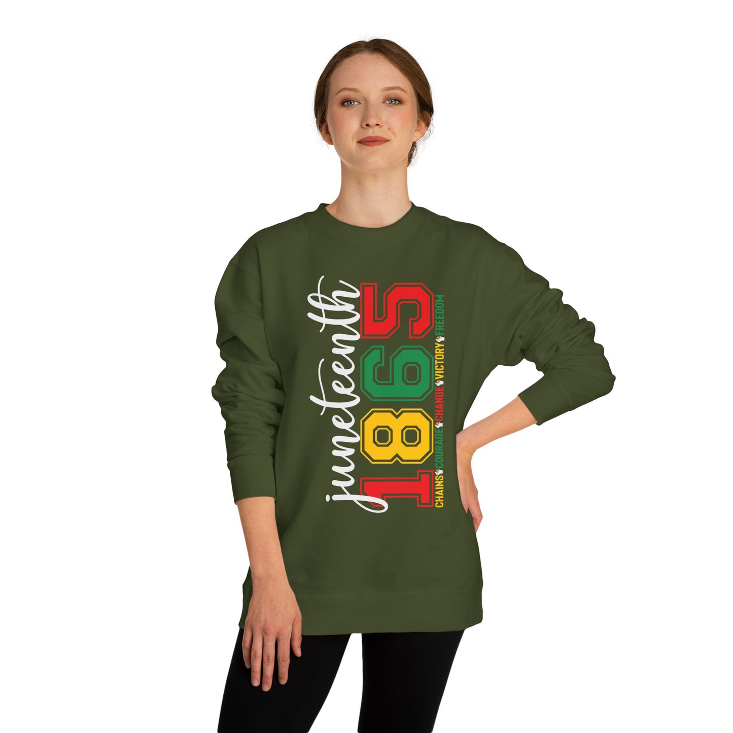 Juneteenth 1865 Crewneck Sweatshirt – Black Liberation Pride Graphic
