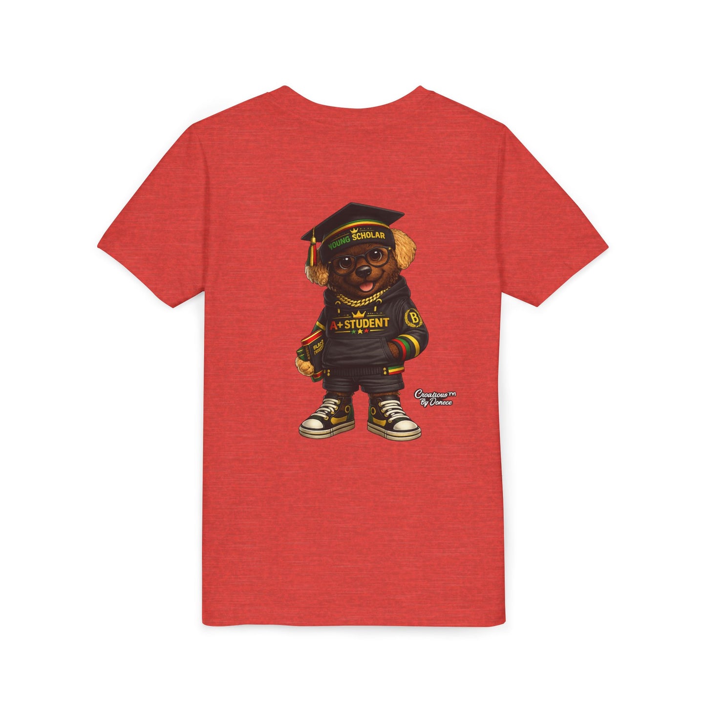 Youth Tee — Scholar Student Bear Graduation Graphic