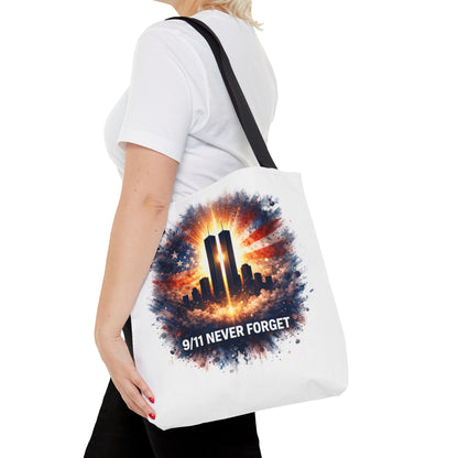 9/11 Never Forget Memorial Tote Bag — Twin Towers Tribute Tote