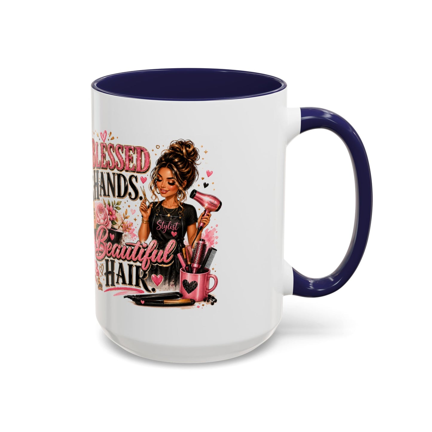 Blessed Hands Beautiful Hair Coffee Mug — Stylist Barber Hairdresser Gift