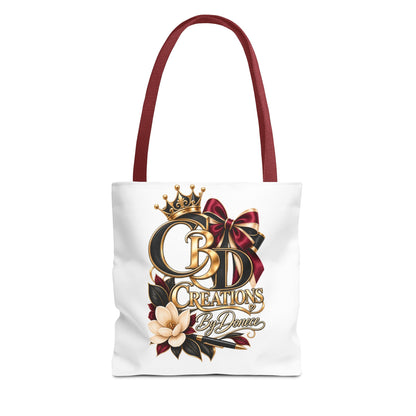 Logo Tote Bag — Elegant Crown & Bow Monogram Tote