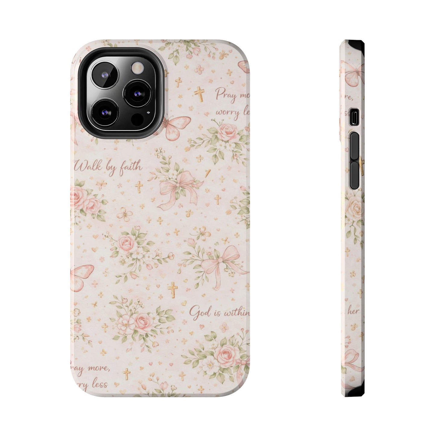 Walk By Faith Phone Case | Christian Floral iPhone Case