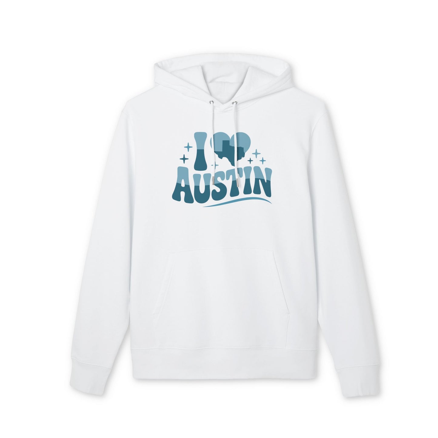 I Heart Austin Hoodie — Retro City Pride Pullover
