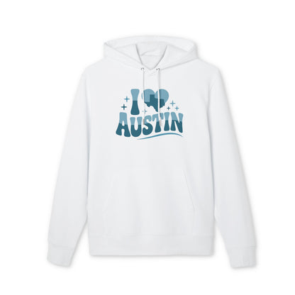 I Heart Austin Hoodie — Retro City Pride Pullover