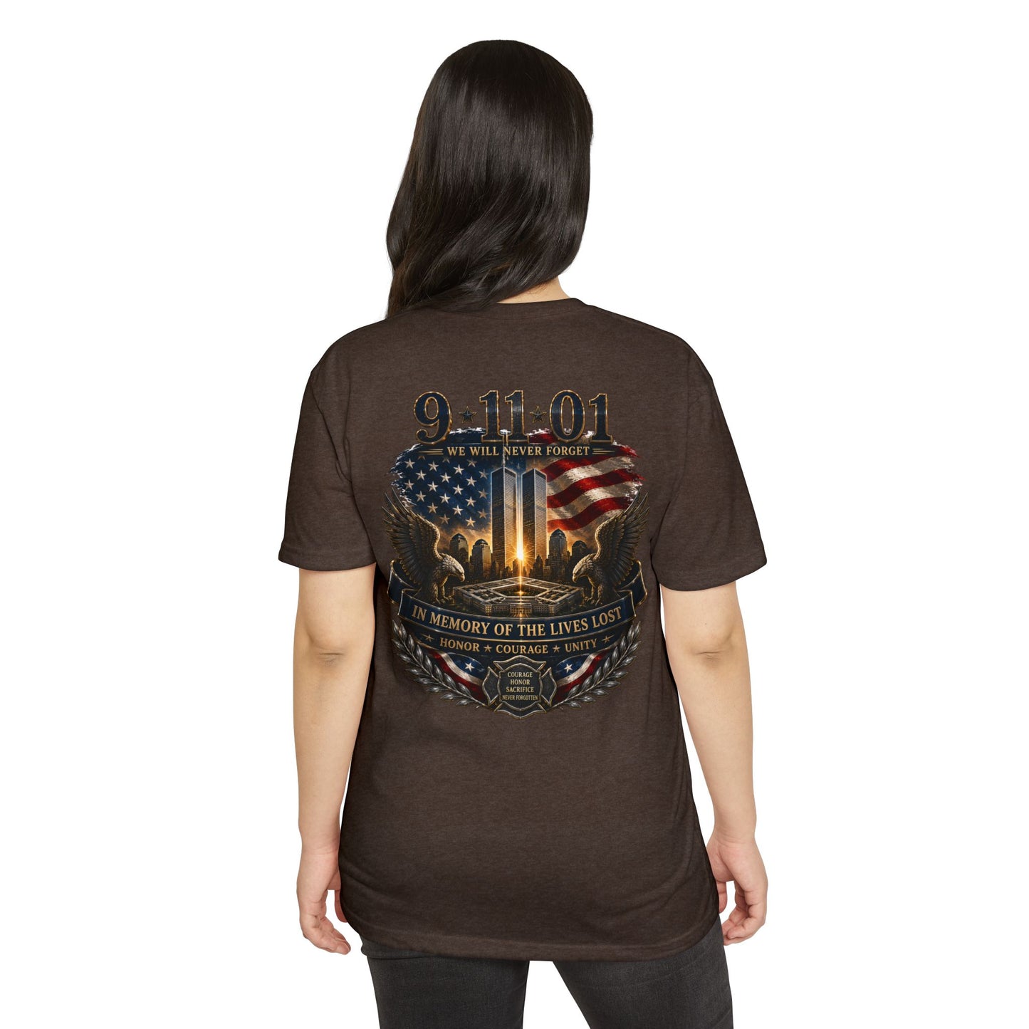 9/11 Memorial T-Shirt – "We Will Never Forget" Tribute Tee