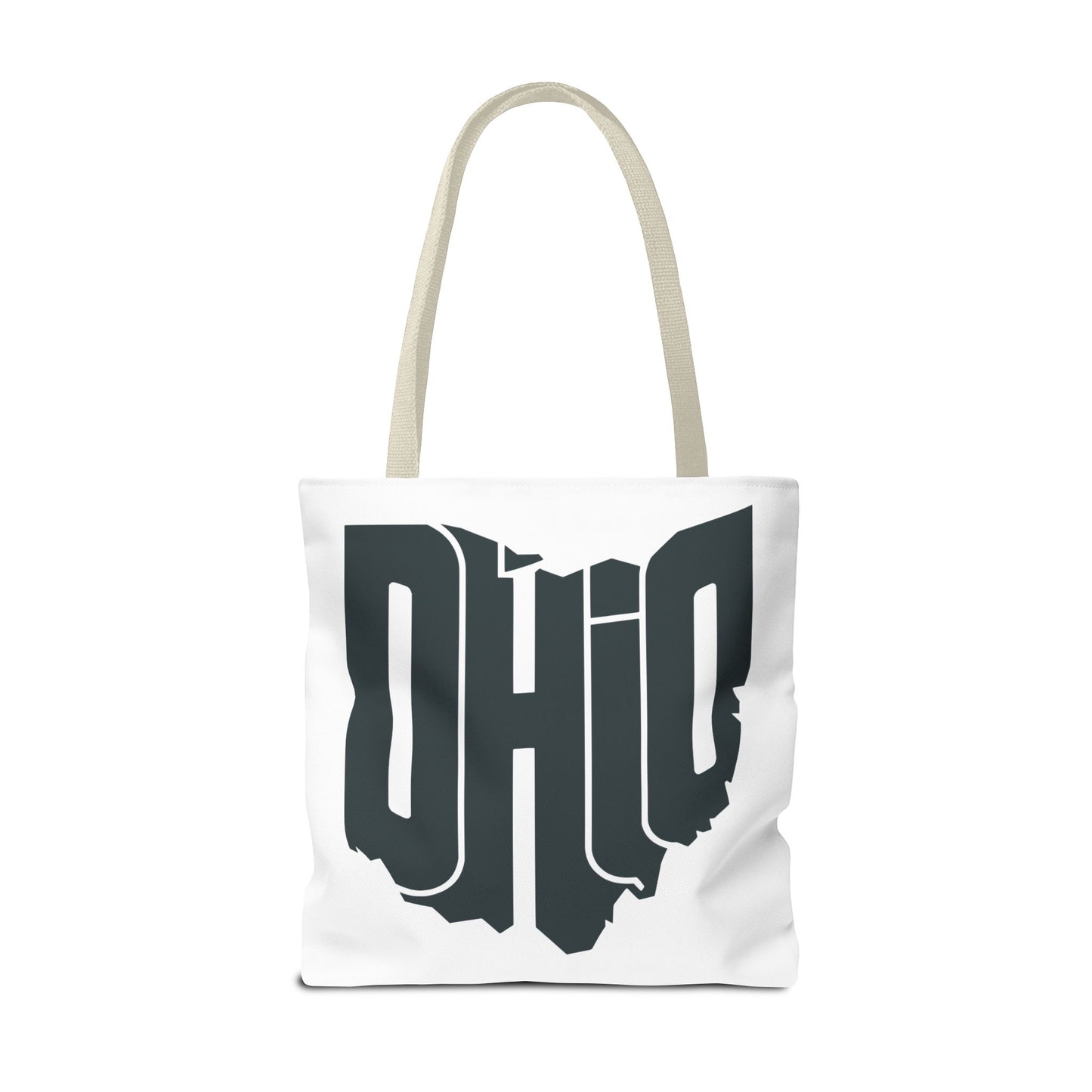 Ohio State Outline Tote Bag — Retro Ohio Text Graphic Tote