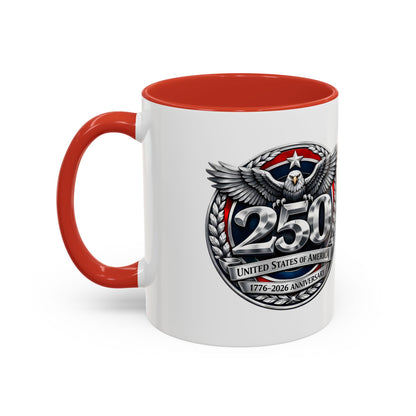 250th USA Bicentennial Eagle Coffee Mug — 1776–2026 Anniversary Accent Mug