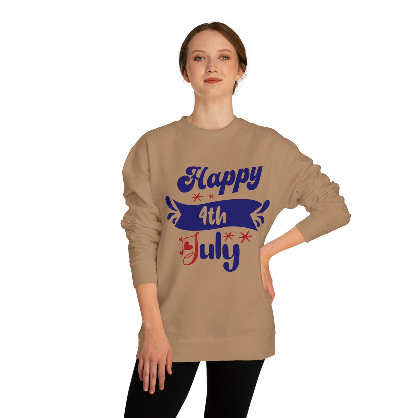 Happy 4th of July Sweatshirt — Patriotic Independence Day Crewneck