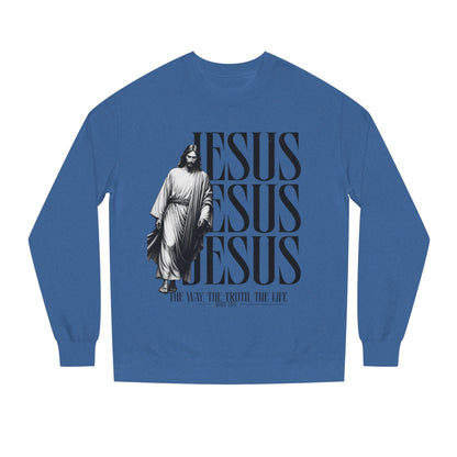 Jesus Crewneck Sweatshirt – The Way The Truth The Life Religious Pullover