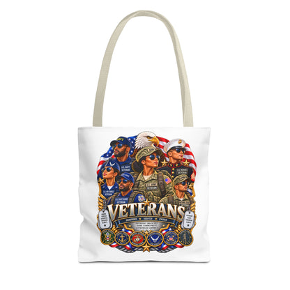 Veterans Tribute Tote Bag – Patriotic Military Honor AOP Tote