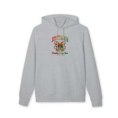 Juneteenth Bow Hoodie — "Breaking Every Chain" Celebration Sweatshirt