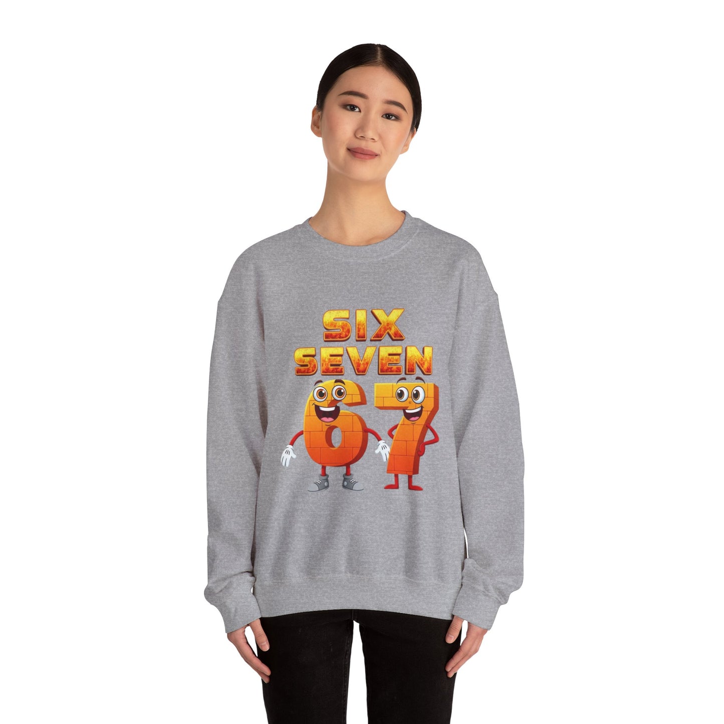 Six Seven 67 Cartoon Graphic Sweatshirt