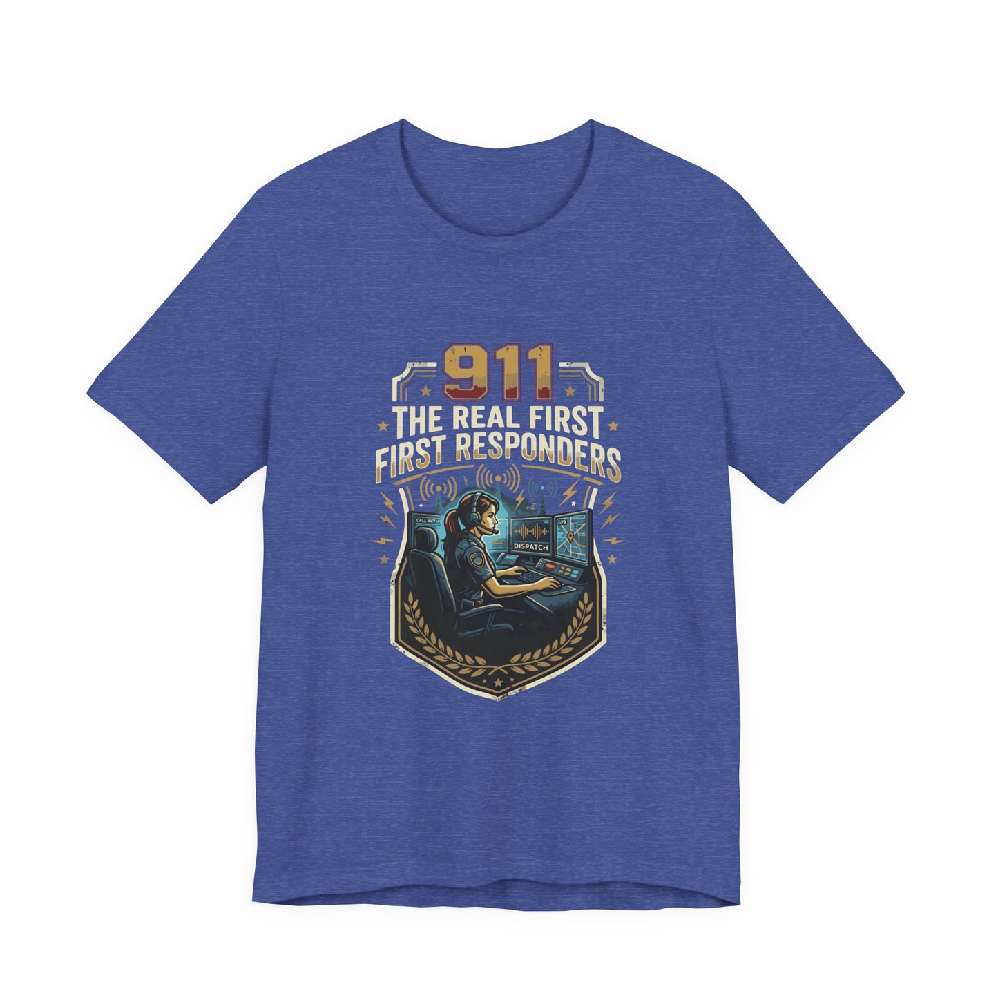 911 Call Center T‑Shirt — "The Real First First Responders" Tribute Tee