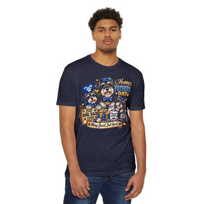 Father's Day Dog Dad T-Shirt – "Best Dog Dad Ever" Paw Print Tee