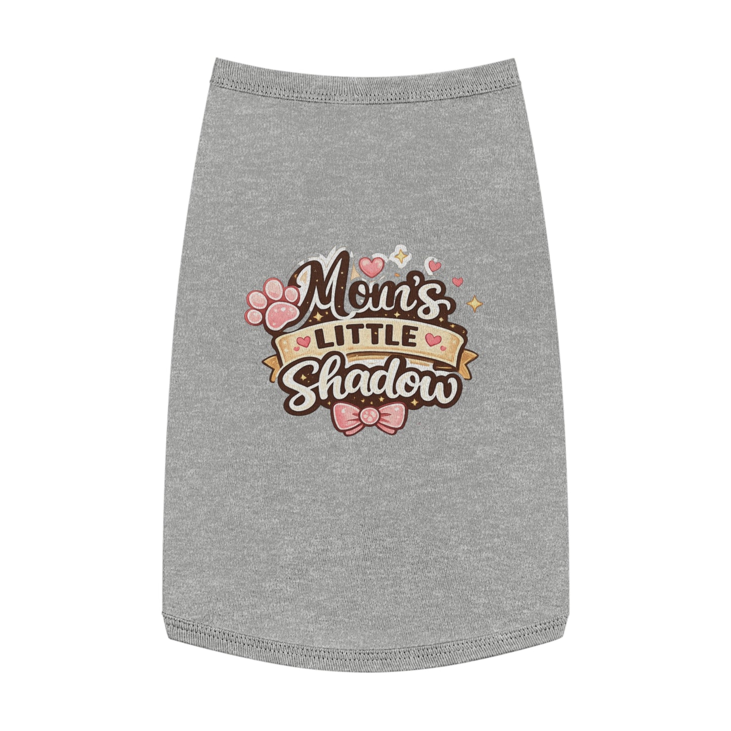 Pet Tank Top — "Mom's Little Shadow" Cute Paw Print Dog Tank
