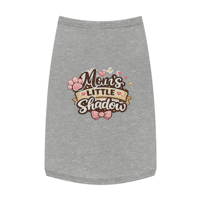 Pet Tank Top — "Mom's Little Shadow" Cute Paw Print Dog Tank