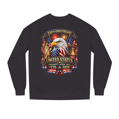 250th Anniversary United States Crewneck Sweatshirt — Eagle & American Flag 1776–2026