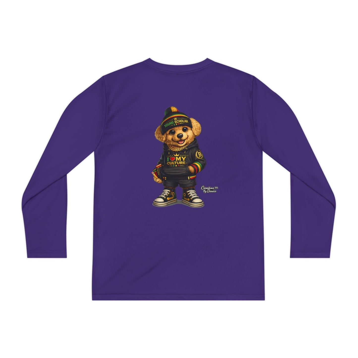 Youth Long Sleeve Tee — Streetwear Teddy Bear Graphic