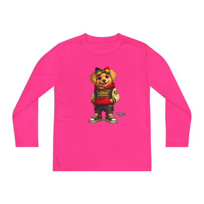 Youth Bear Varsity Long Sleeve Tee — 'Proud Brother' Graphic