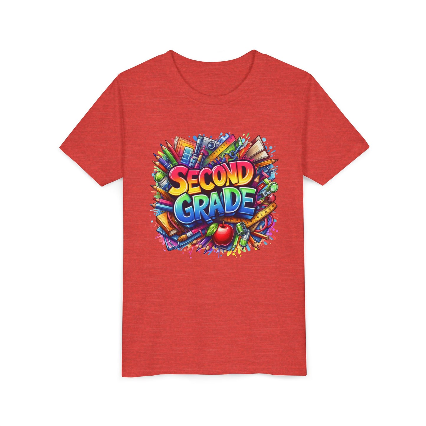 Second Grade Youth Tee — Colorful Back-to-School Kids T-Shirt