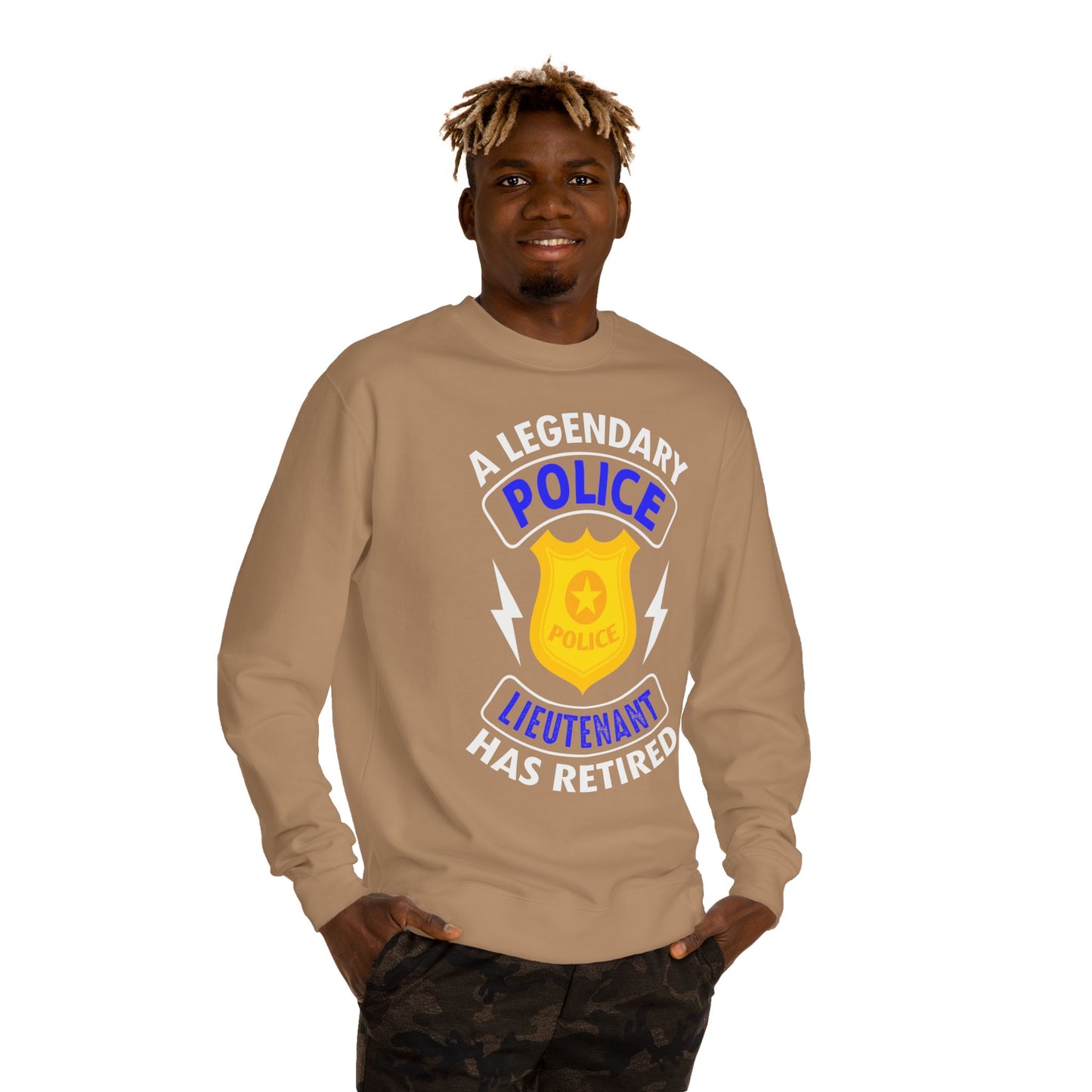 Retired Police Lieutenant Sweatshirt — Legendary Badge Crewneck