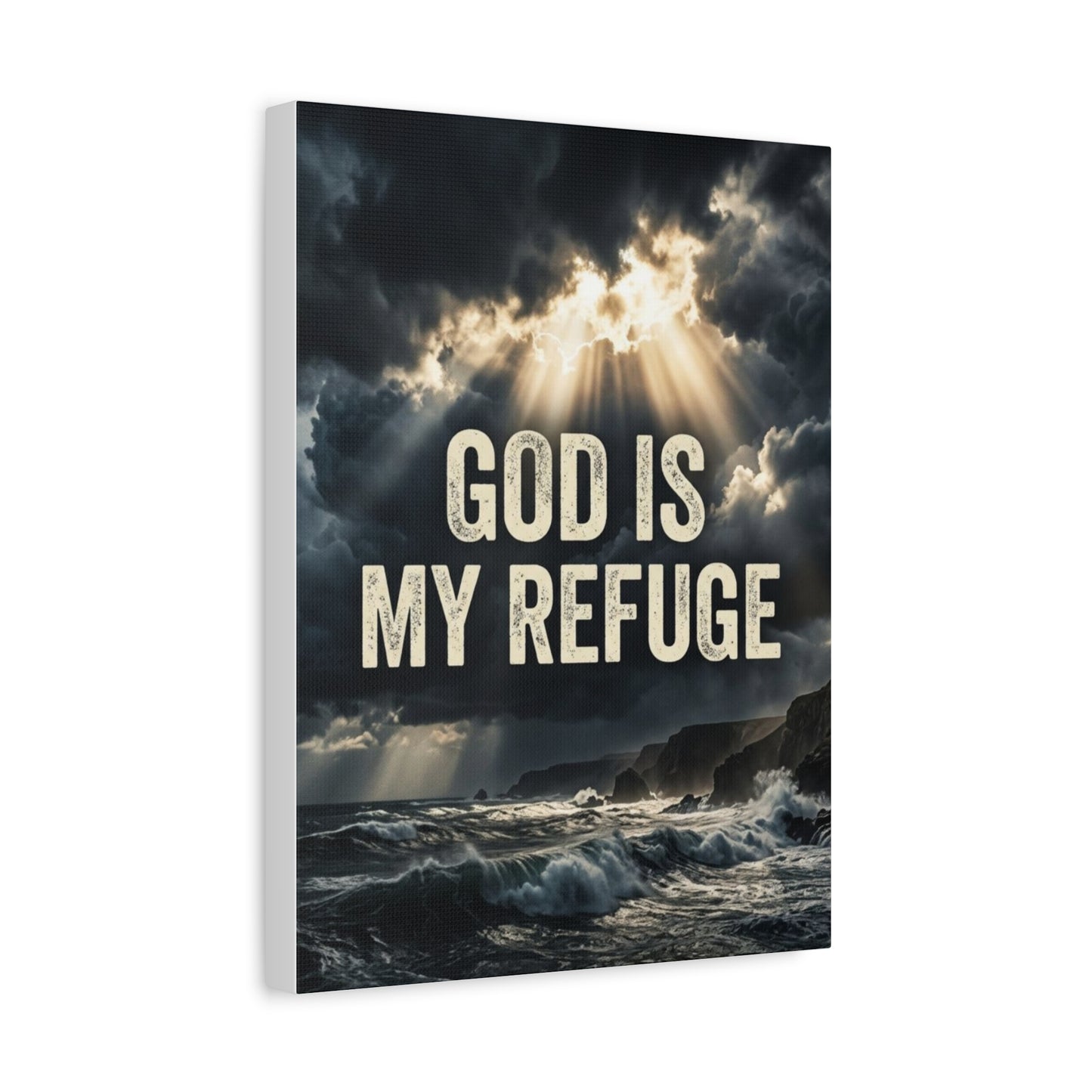 God Is My Refuge Canvas Wall Art