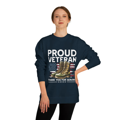 Proud Veteran Crewneck Sweatshirt - Thank You For Serving