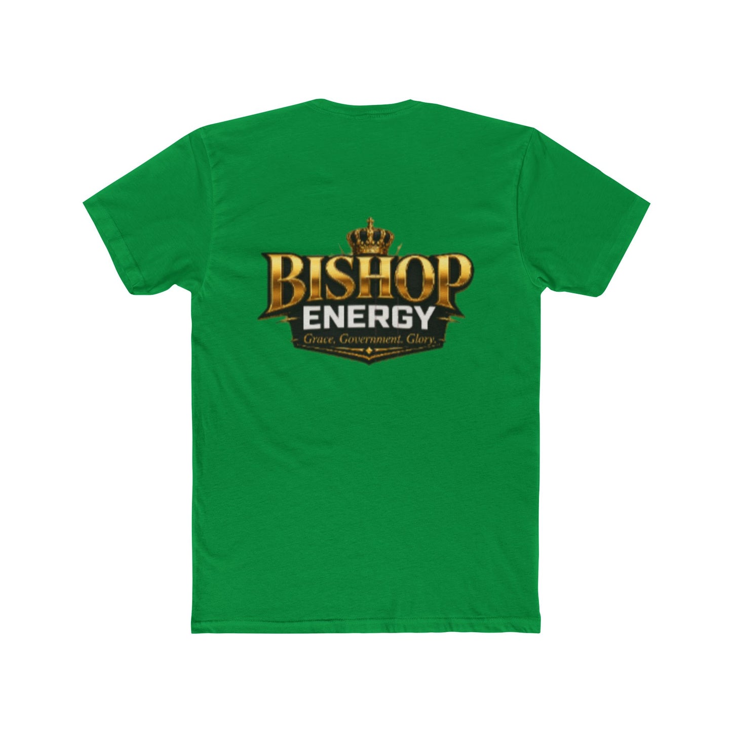 Bishop Energy Graphic Tee — Bold Gold Crown Logo T-Shirt
