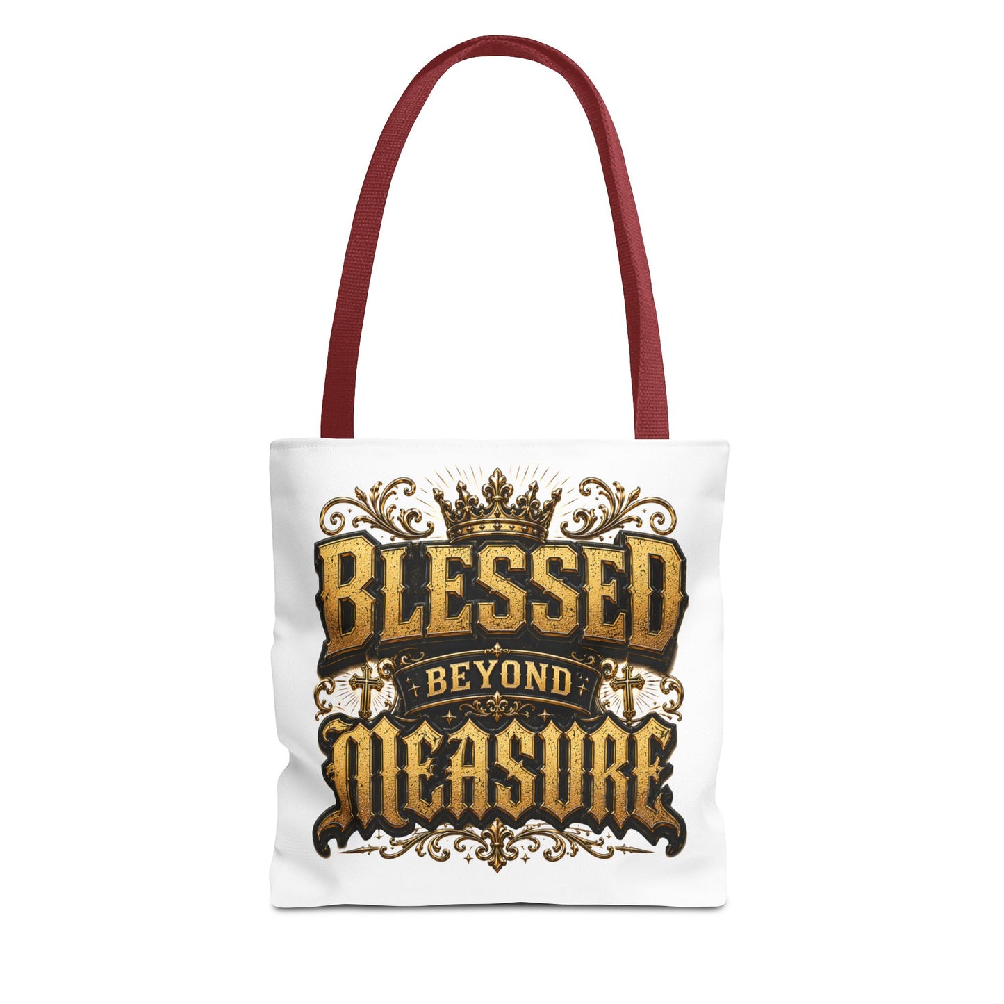 Blessed Beyond Measure Tote Bag — Inspirational Faith Canvas Tote