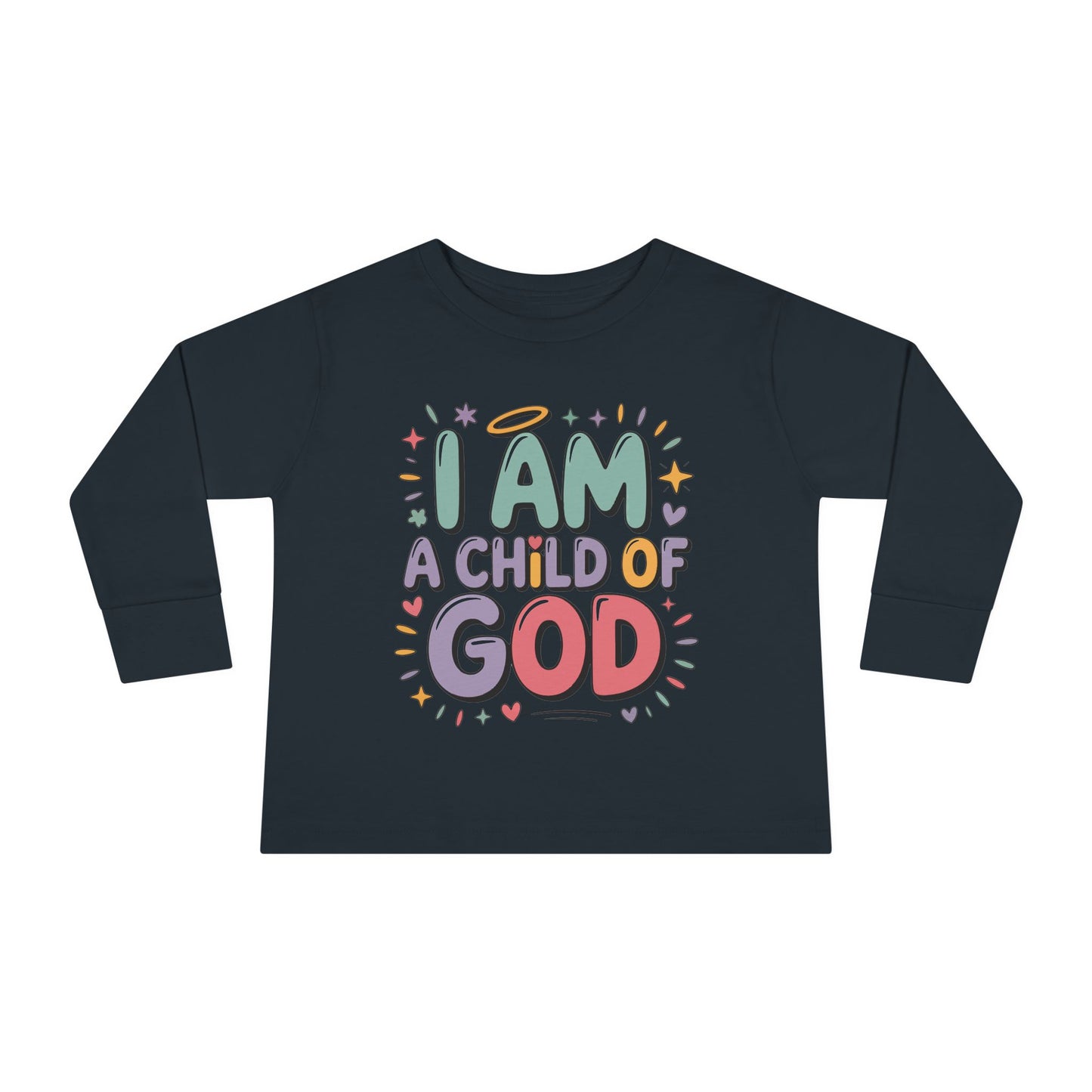 I Am a Child of God Toddler Long Sleeve Tee — Cute Christian Kids Shirt