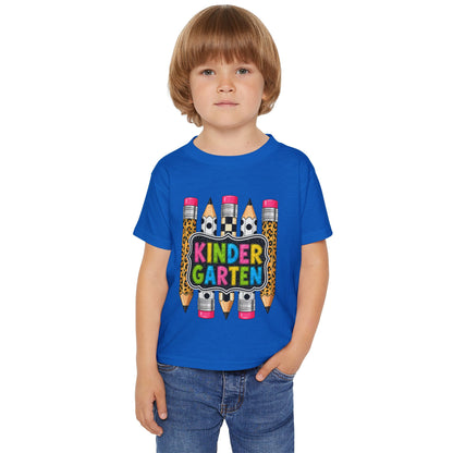 Kindergarten Pencils Toddler T-Shirt — Colorful Back-to-School Tee
