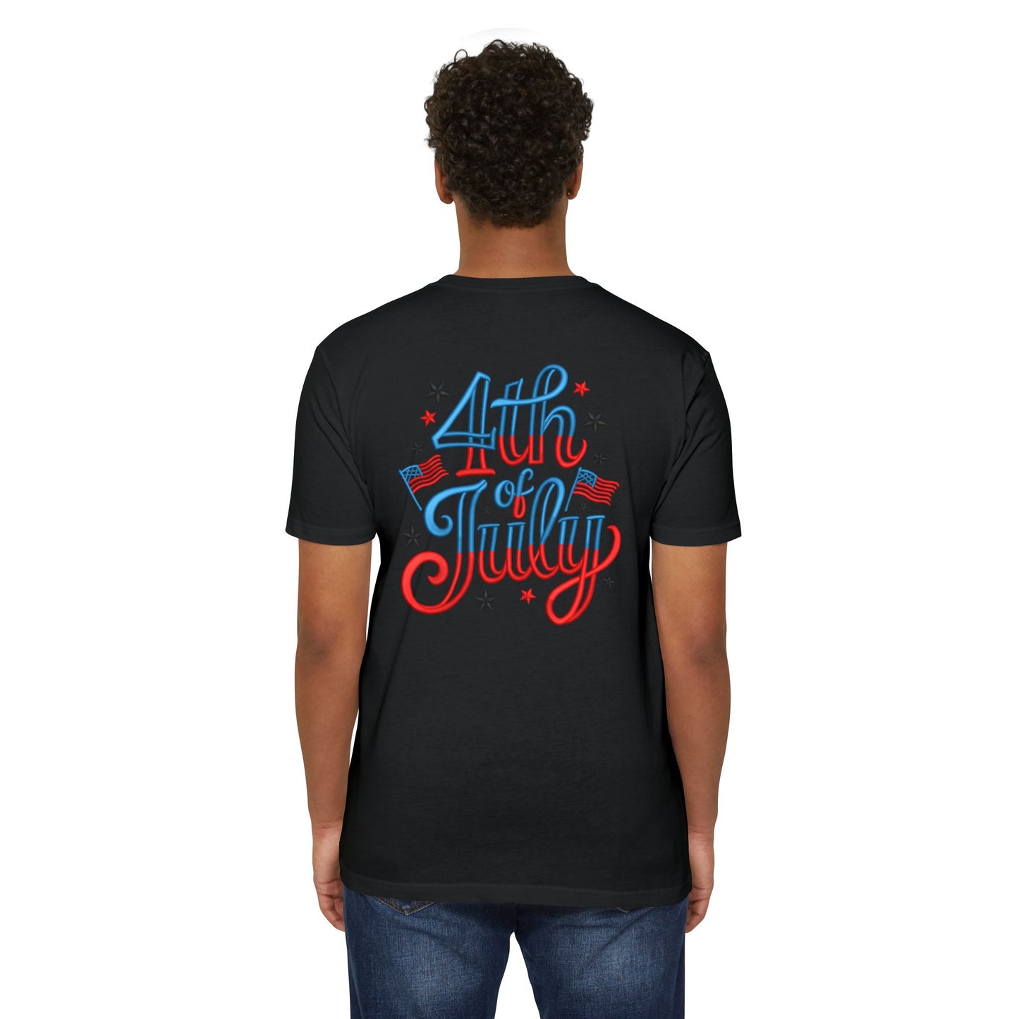 4th of July T-Shirt — Retro Patriotic Stars & Flags Tee