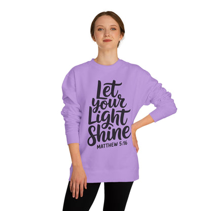 Let Your Light Shine Sweatshirt — Matthew 5:16 Christian Crewneck