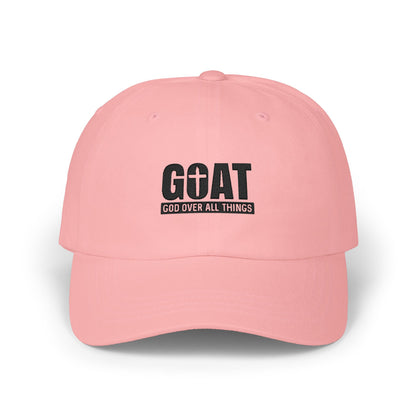 GOAT Dad Cap — "God Over All Things" Embroidered Baseball Hat