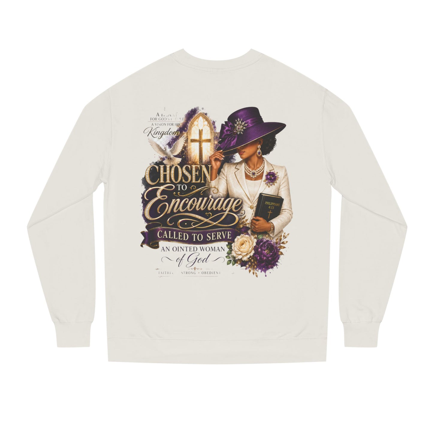Christian Women's 'Chosen to Encourage' Sweatshirt – Faith-Based Encourager Design