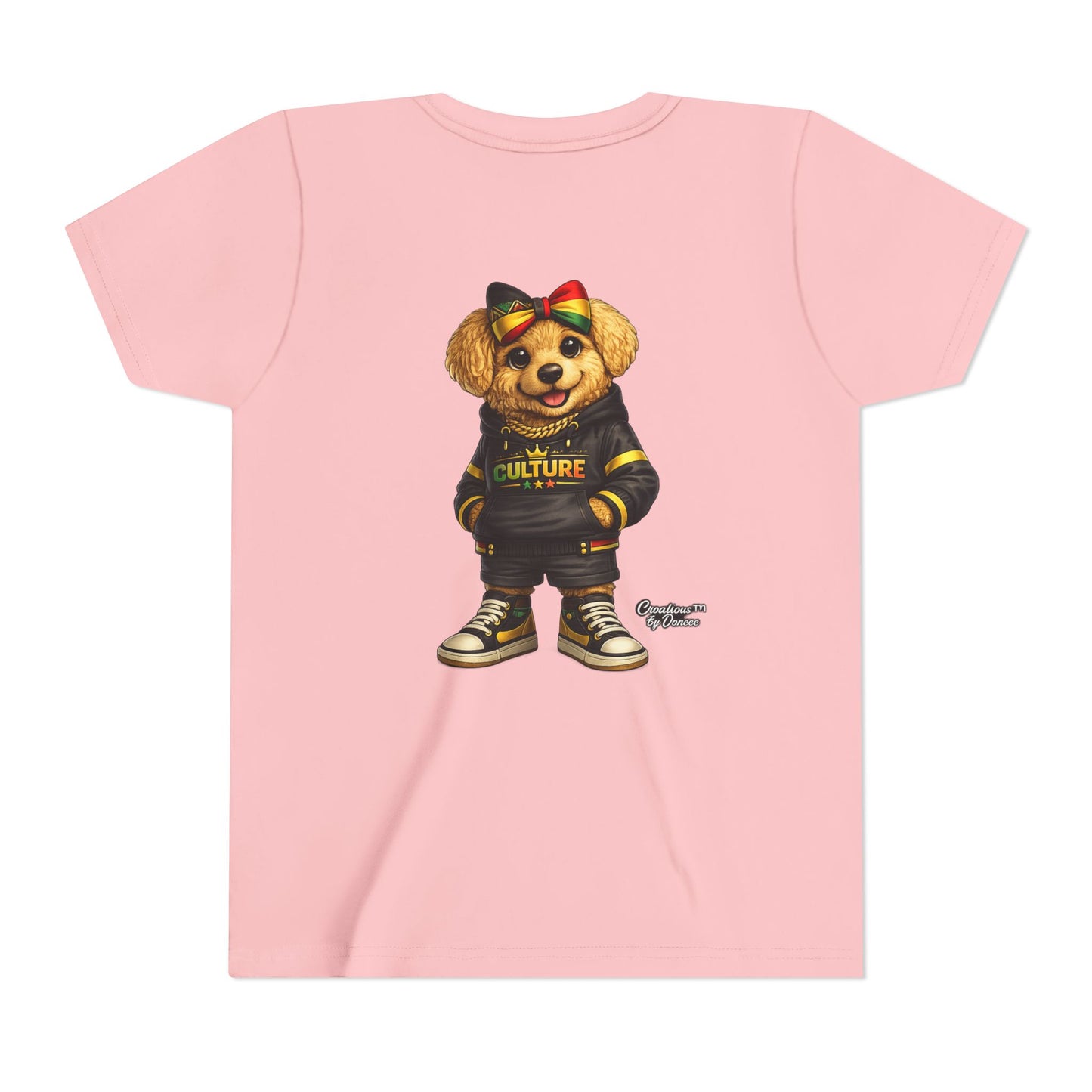 Youth Tee — Cute Rasta Bear "Culture" Graphic Kids T-Shirt
