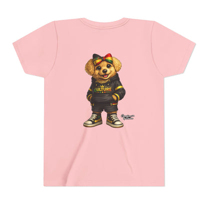 Youth Tee — Cute Rasta Bear "Culture" Graphic Kids T-Shirt