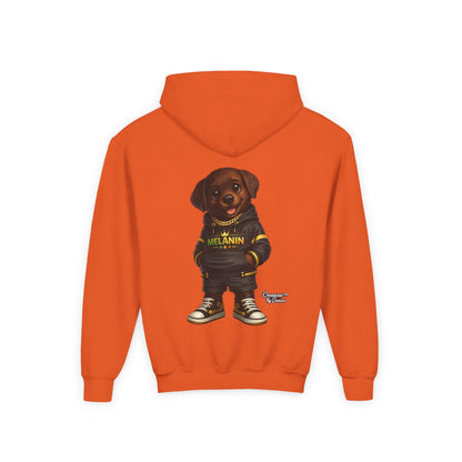 Youth Melanin Pup Hoodie – Cute Rottweiler Cartoon Sweatshirt