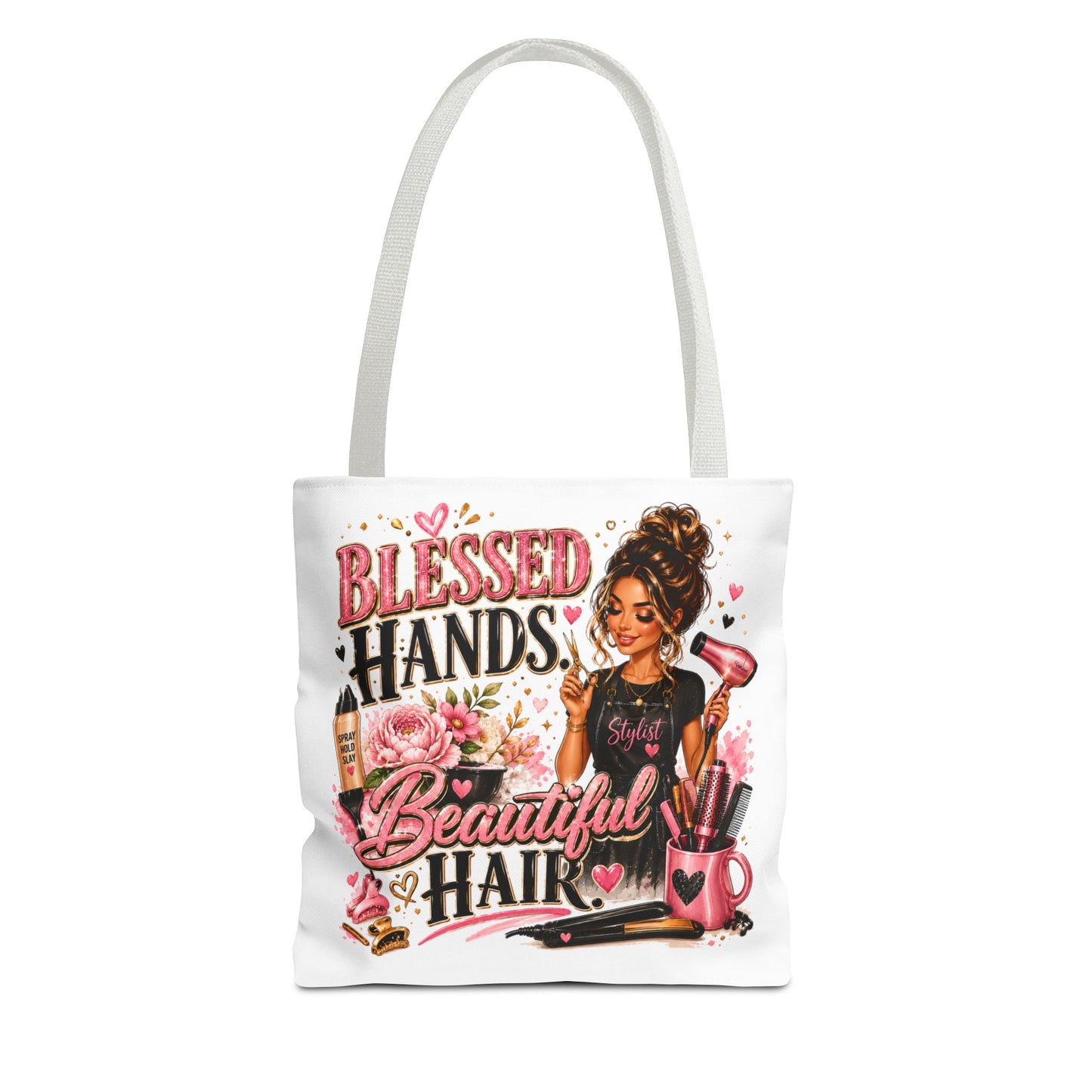Blessed Hands Beautiful Hair Tote Bag — Hair Stylist Gift Tote