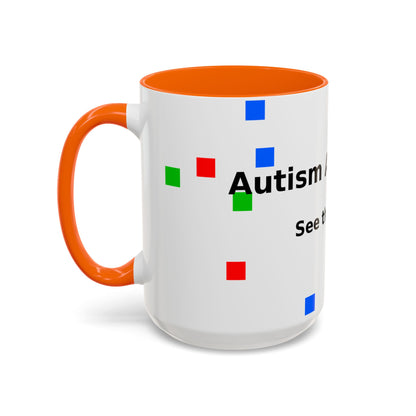 Autism Awareness Accent Mug - "See the Ability" Coffee Cup