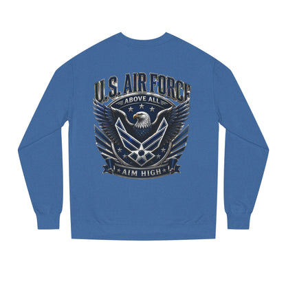U.S. Air Force Crewneck Sweatshirt — "Above All, Aim High" Graphic