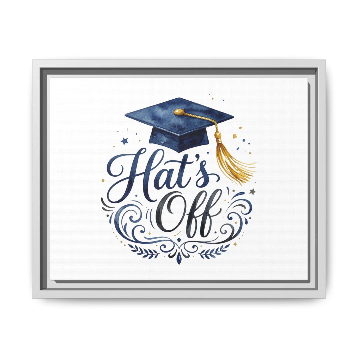 Graduation Canvas Print - "Hat's Off" Framed Matte Art