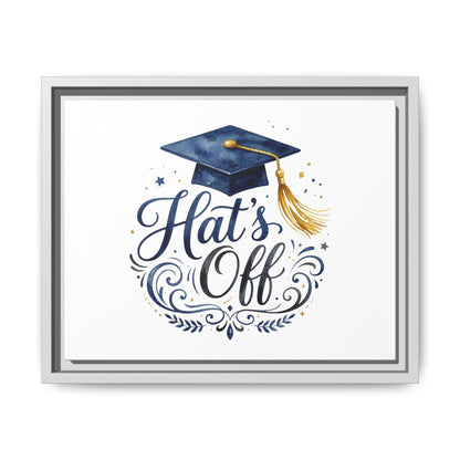 Graduation Canvas Print - "Hat's Off" Framed Matte Art