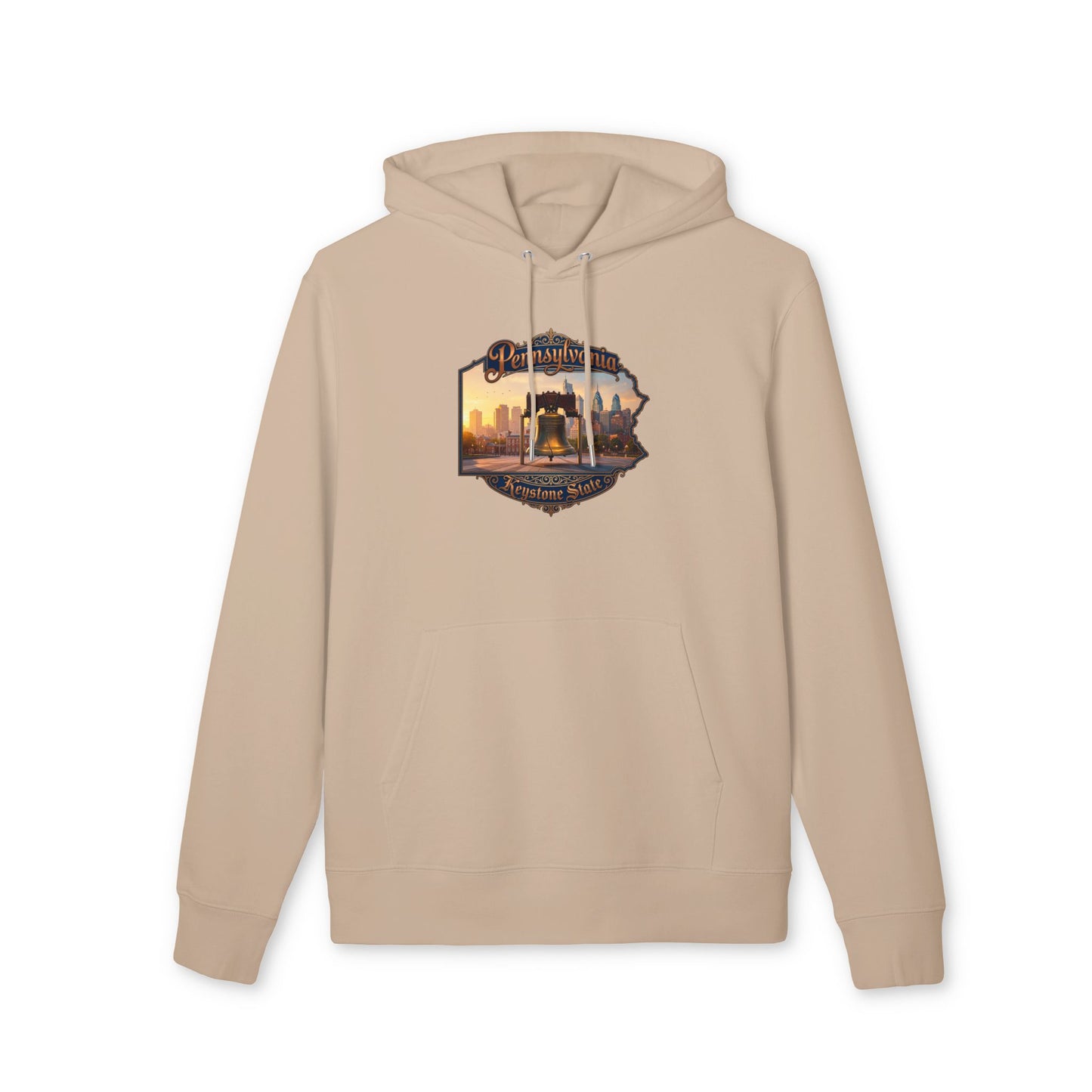 Pennsylvania Keystone State Hoodie — Liberty Bell Skyline Graphic