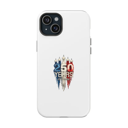 50 Years Patriotic iPhone Case — American Flag Anniversary Magnetic Impact-Resistant Case