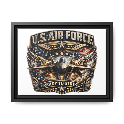 U.S. Air Force Framed Canvas Print – "Ready to Strike" Military Wall Art