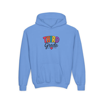Third Grade Kids Hoodie — Colorful Back-to-School Sweatshirt