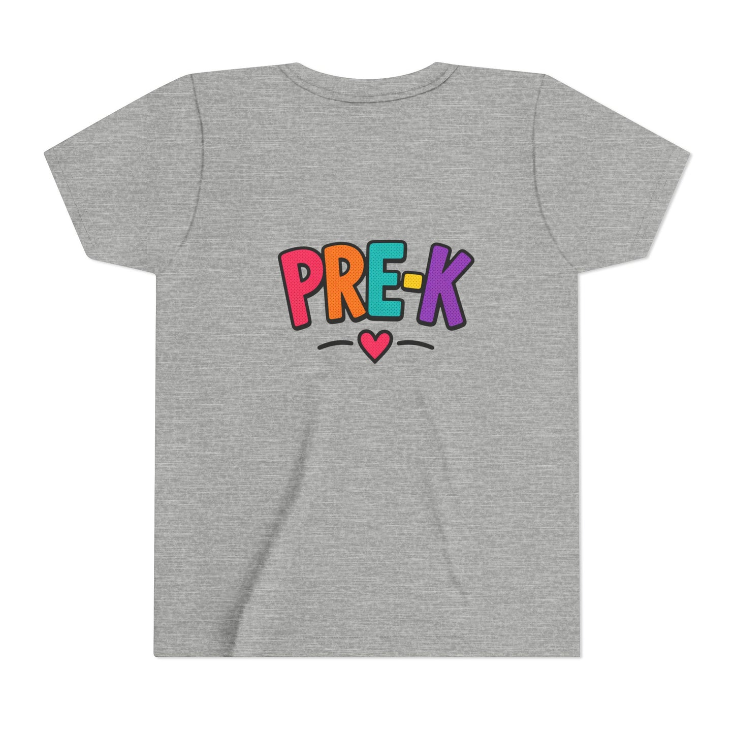 Pre-K Kids Tee — Colorful Heart Preschool Shirt for Boys & Girls